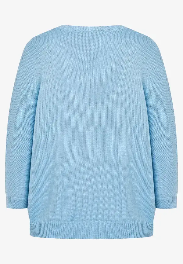 More & More Pullover Mit V-Ausschnitt, Light Skyblue, Frühjahrs-Kollektion