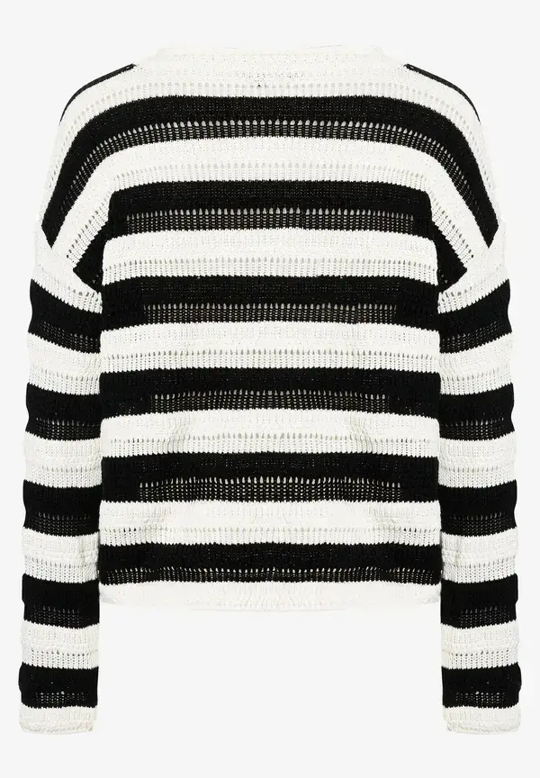 More & More Pullover, Schwarz/weiß Gestreift, Frühjahrs-Kollektion