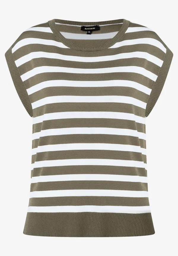 More & More Pullunder, Khaki/weiß Gestreift, Sommer-Kollektion