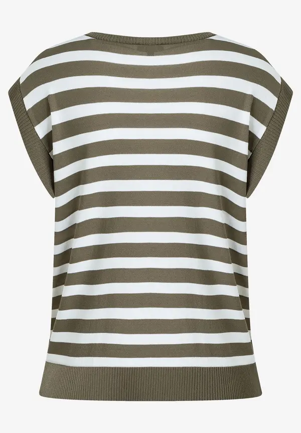 More & More Pullunder, Khaki/weiß Gestreift, Sommer-Kollektion