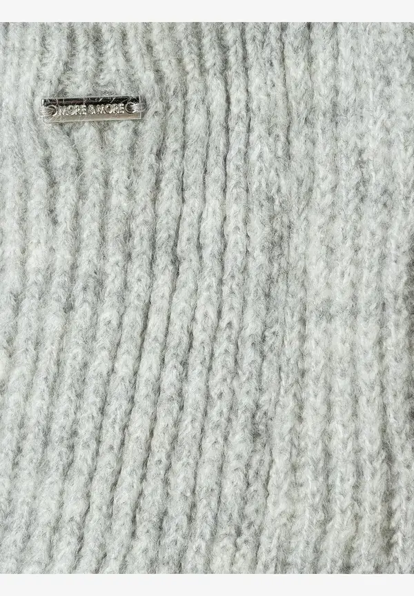 More & More Rippen-Strickjacke, Grau Melange, Herbst-Kollektion