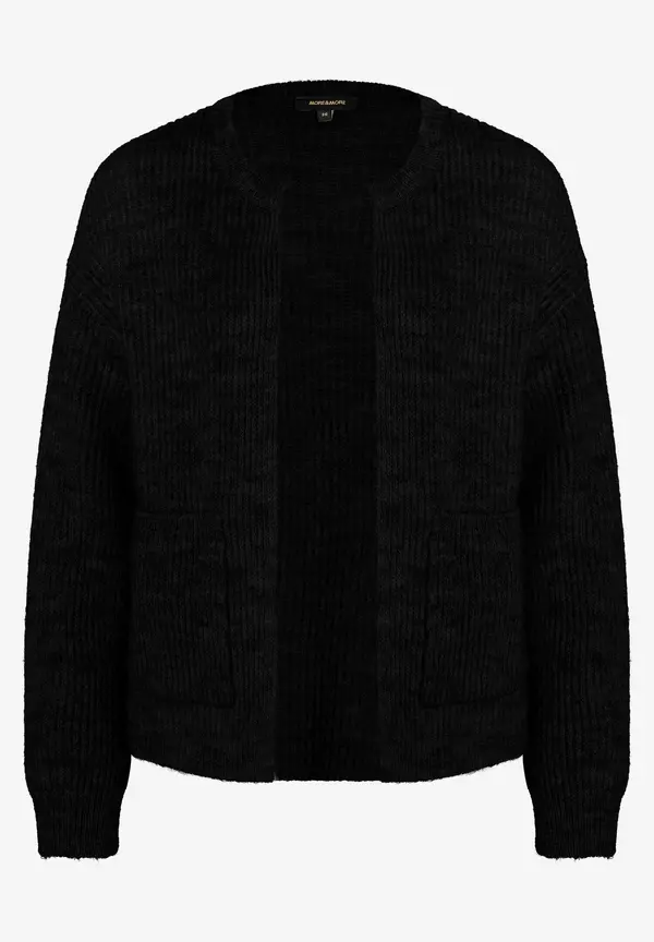More & More Rippen-Strickjacke, Schwarz, Herbst-Kollektion