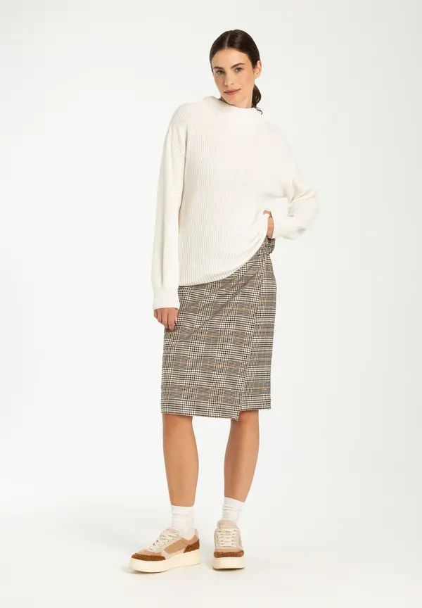 More & More Rippstrick-Pullover, Ecru, Herbst-Kollektion