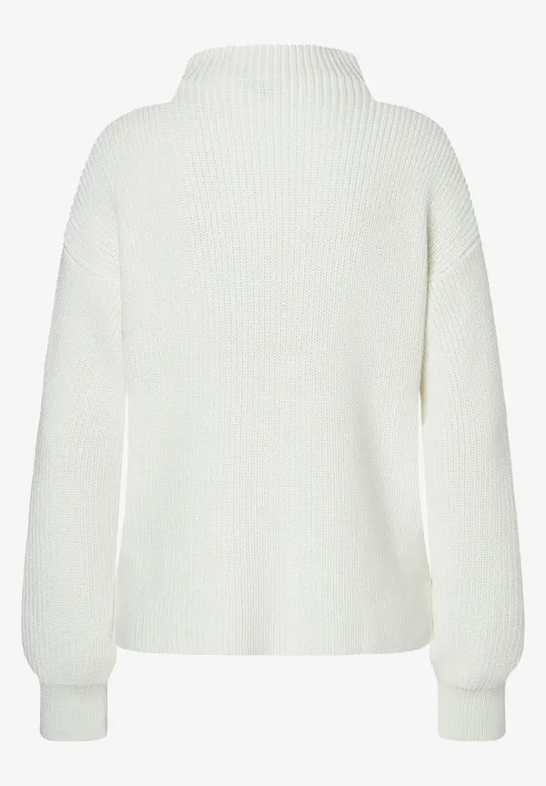 More & More Rippstrick-Pullover, Ecru, Herbst-Kollektion