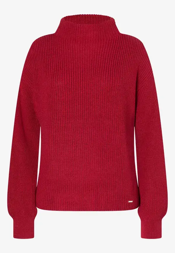 More & More Rippstrick-Pullover, Rot, Herbst-Kollektion