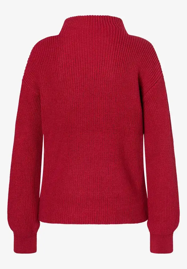 More & More Rippstrick-Pullover, Rot, Herbst-Kollektion