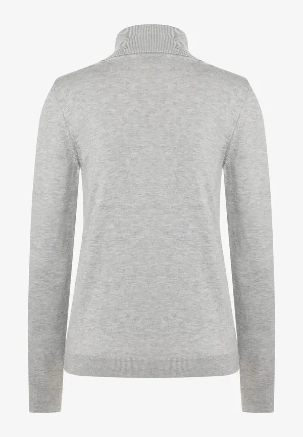 More & More Rollkragenpullover, Grau Melange, Herbst-Kollektion