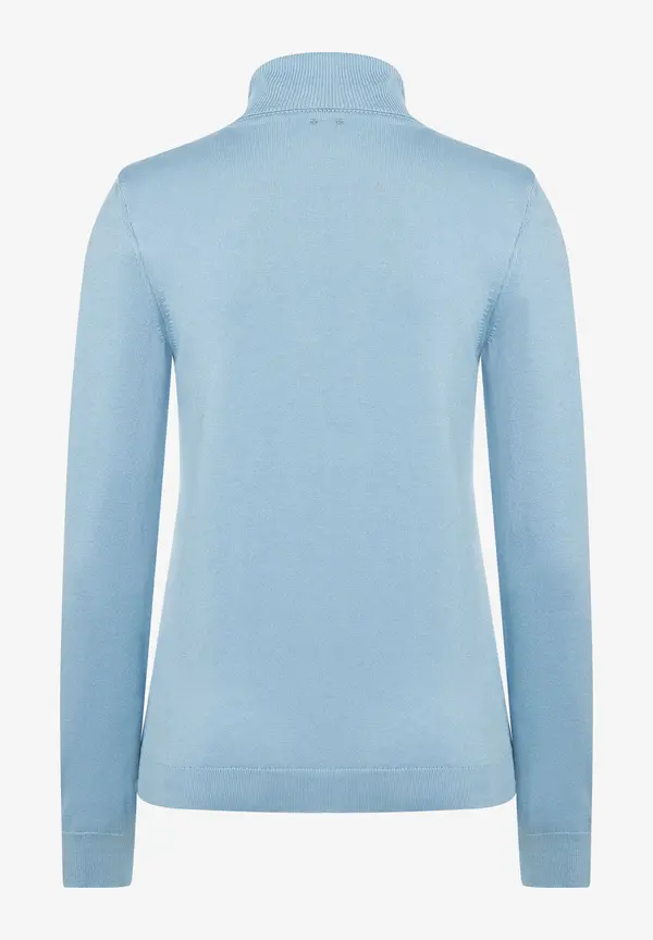 More & More Rollkragenpullover, Hellblau, Herbst-Kollektion