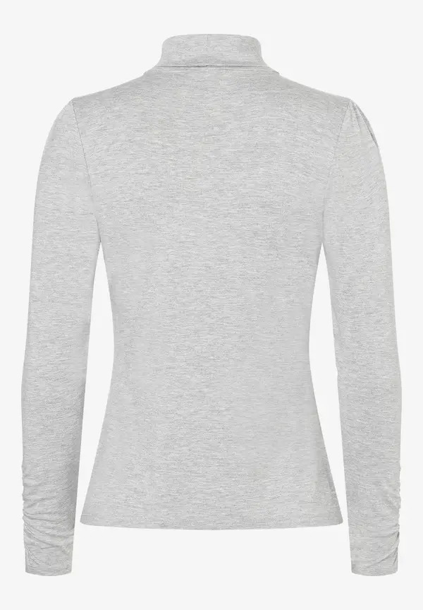 More & More Rollkragenshirt, Grau Melange, Herbst-Kollektion
