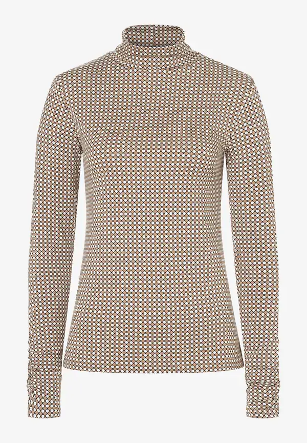 More & More Rollkragenshirt, Minimal-Print, Herbst-Kollektion