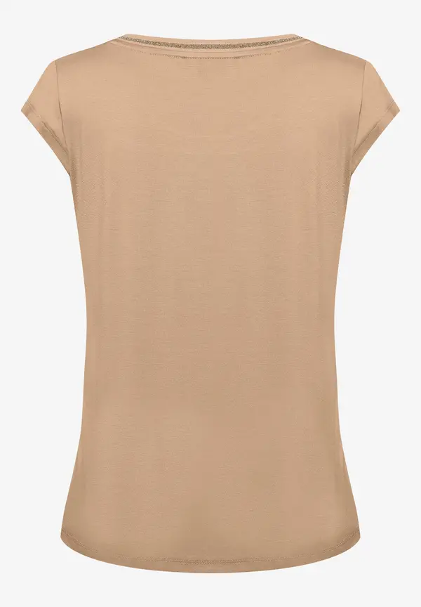 More & More Satinfront-Shirt, Soft Toffee, Sommer-Kollektion