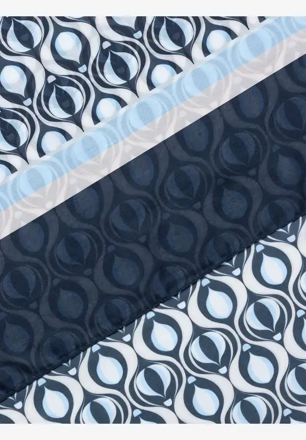 More & More Schal Mit Grafischem Print, Marine/hellblau, Frühjahrs-Kollektion