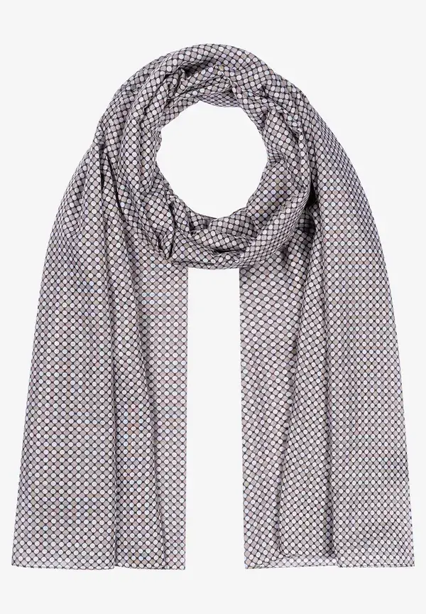More & More Schal Mit Minimal-Print, Beige/schwarz/ecru, Herbst-Kollektion