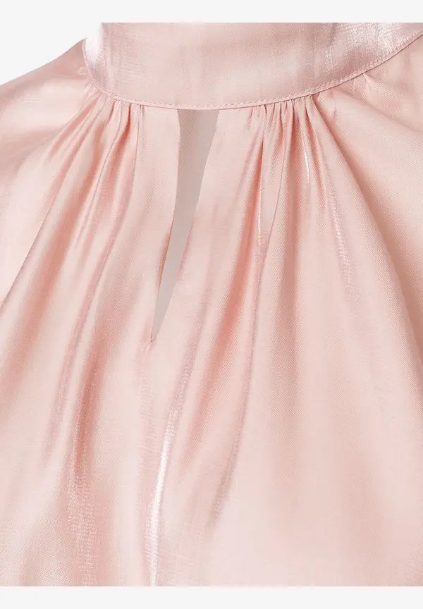 More & More Schimmernde Bluse, Powder Rose, Sommer-Kollektion