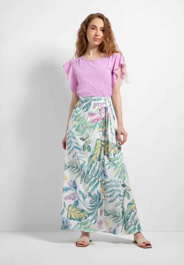 More & More Shirt Mit Volantärmeln, Summer Lavender, Sommer-Kollektion