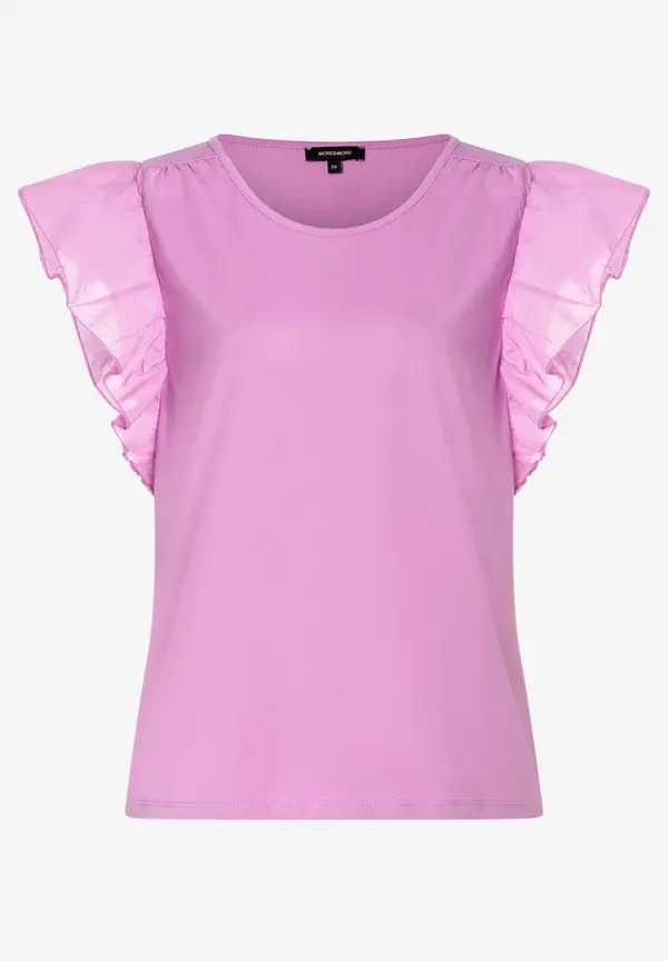 More & More Shirt Mit Volantärmeln, Summer Lavender, Sommer-Kollektion