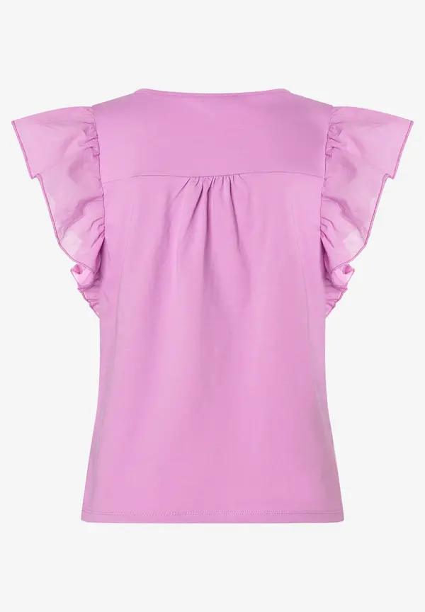 More & More Shirt Mit Volantärmeln, Summer Lavender, Sommer-Kollektion