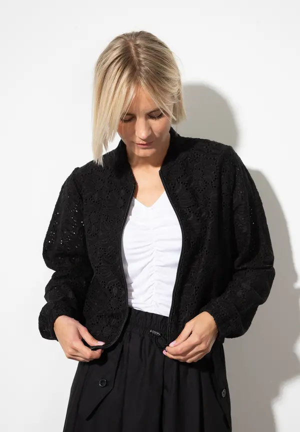 More & More Spitzen-Blouson, Schwarz, Sommer-Kollektion