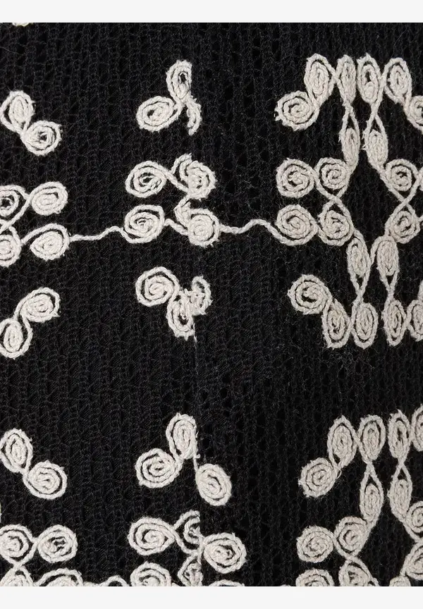 More & More Spitzenhose, Schwarz/ecru, Sommer-Kollektion