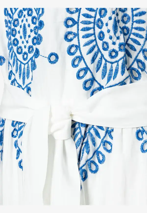 More & More Spitzenkleid, Weiß/blau, Sommer-Kollektion