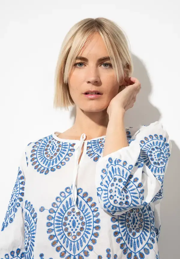 More & More Spitzentunika, Weiß/blau, Sommer-Kollektion