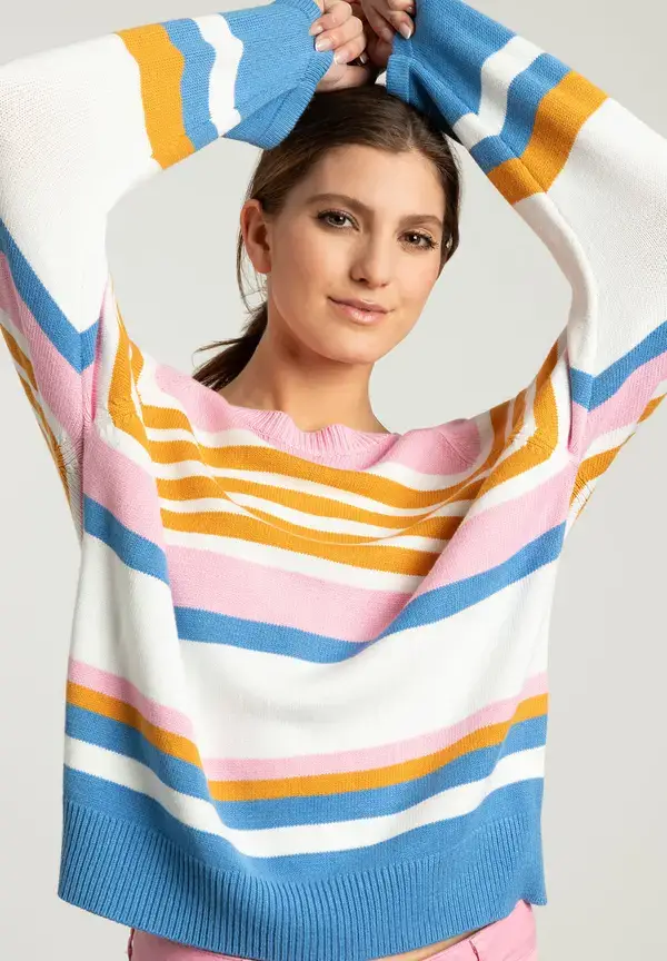 More & More Streifenpullover, Multicolor, Frühjahrs-Kollektion