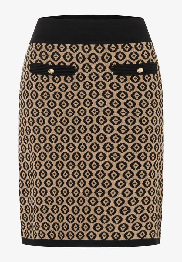 More & More Strickrock Mit Jacquardmuster, Herbst-Kollektion