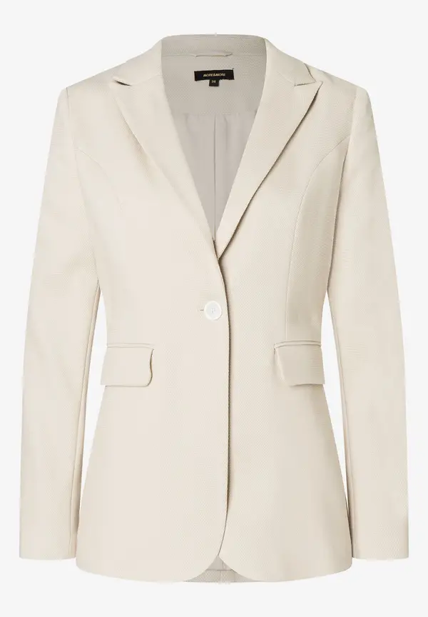 More & More Strukturierter Blazer, Almond, Frühjahrs-Kollektion