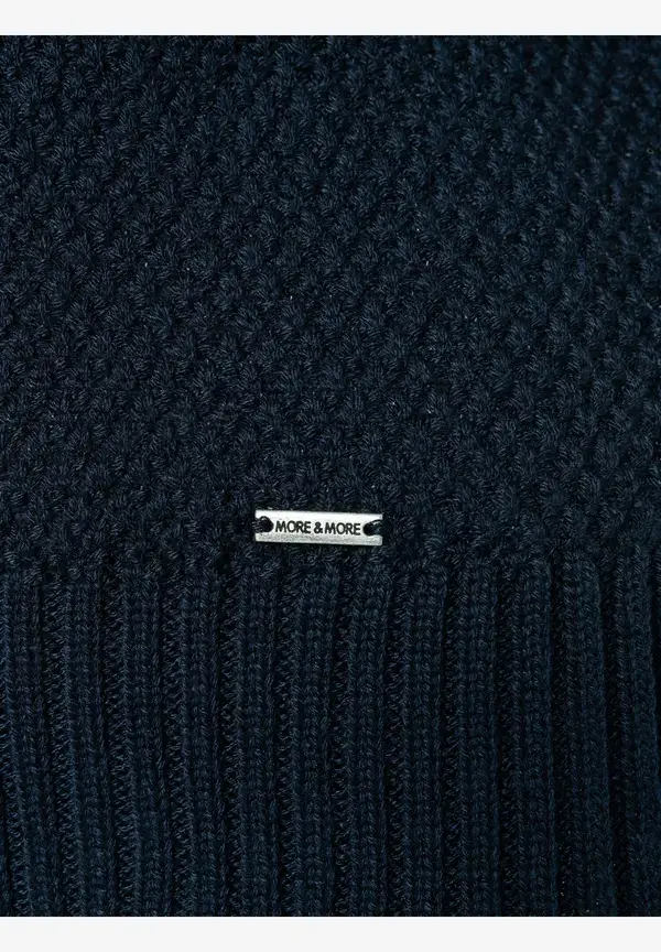 More & More Strukturpullover, 3/4 Arm, Marine, Frühjahrs-Kollektion