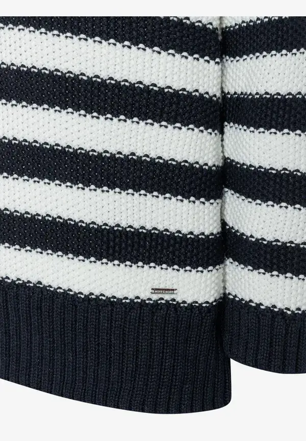 More & More Strukturpullover Mit Streifen, Marine/ecru, Frühjahrs-Kollektion