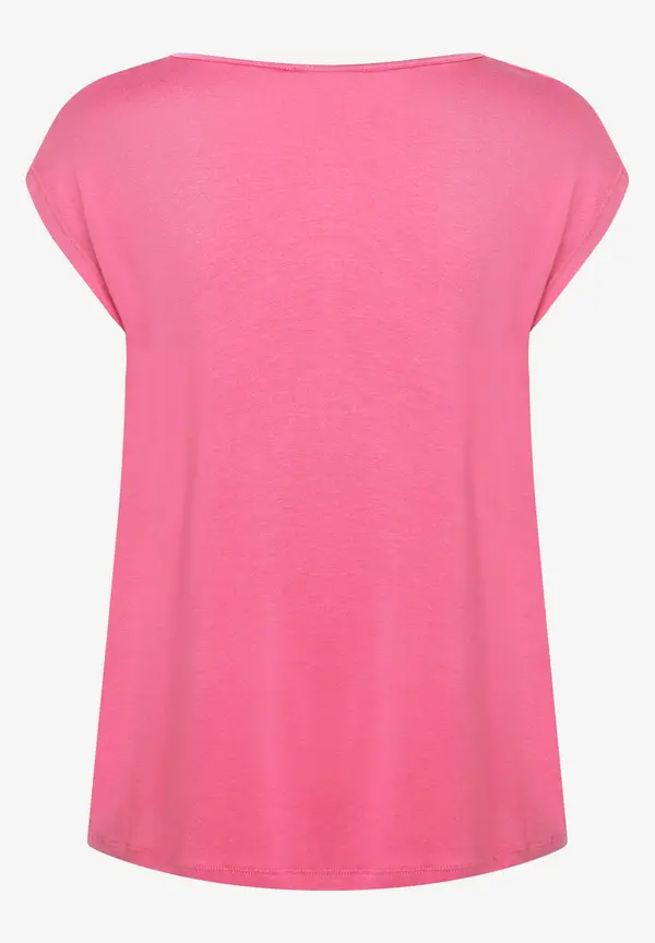 More & More T-Shirt Mit Blüten-Applikation, Sorbet Pink, Sommer-Kollektion
