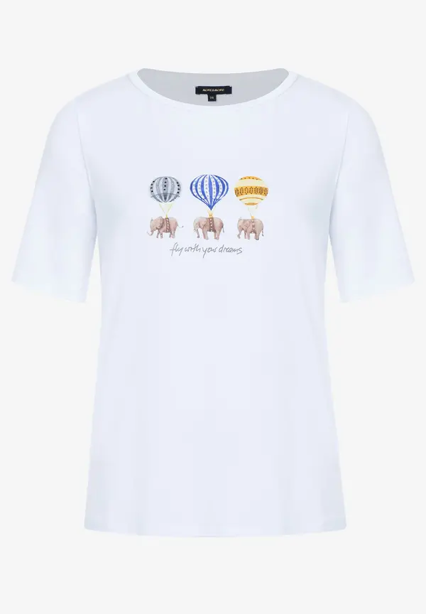 More & More T-Shirt Mit Frontprint, Weiß, Sommer-Kollektion
