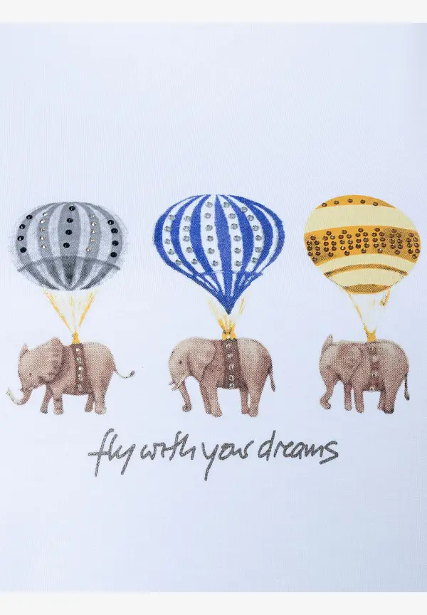 More & More T-Shirt Mit Frontprint, Weiß, Sommer-Kollektion