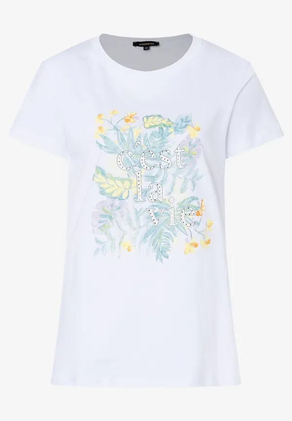 More & More T-Shirt Mit Frontprint, Weiß, Sommer-Kollektion