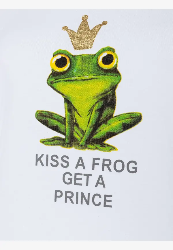 More & More T-Shirt Mit Frosch-Print, Weiß, Frühjahrs-Kollektion