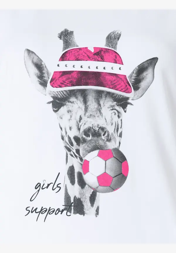 More & More T-Shirt Mit Giraffe, Weiß, Sommer-Kollektion