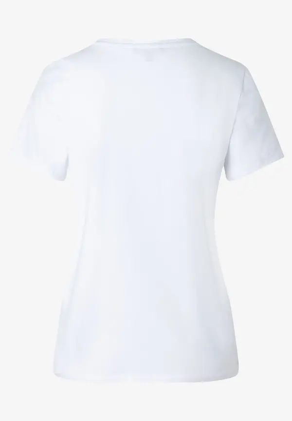 More & More T-Shirt Mit Perlenaufschrift, Weiß, Frühjahrs-Kollektion