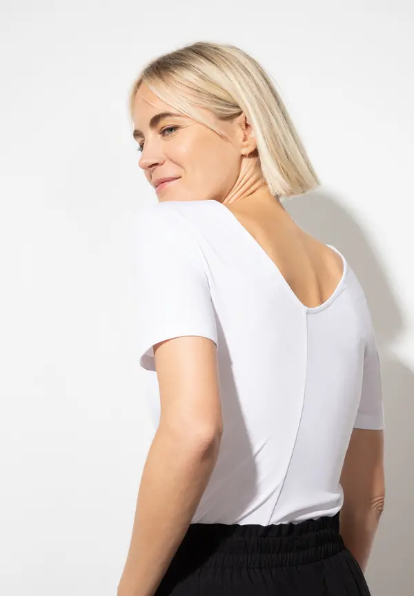 More & More T-Shirt Mit Raffung, Weiß, Sommer-Kollektion