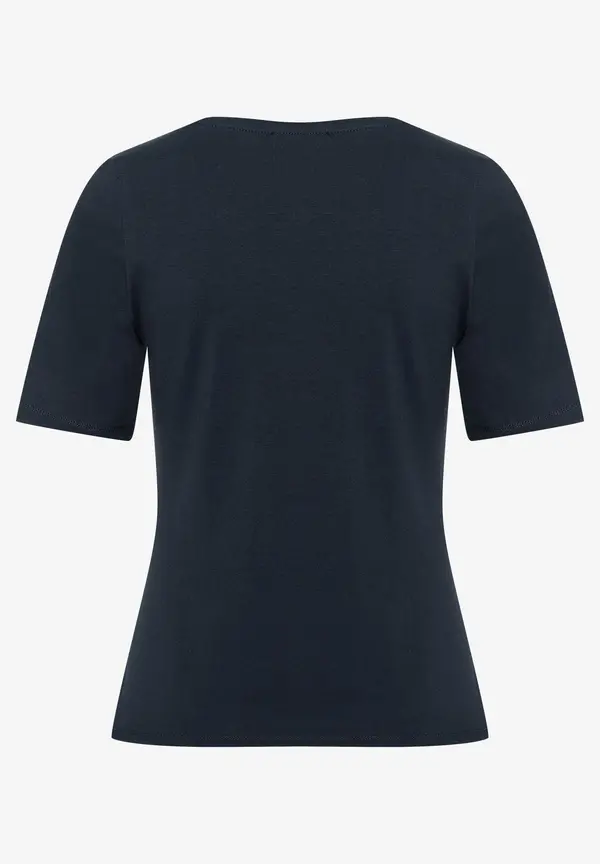 More & More T-Shirt Mit U-Boot Ausschnitt, Marine, Frühjahrs-Kollektion