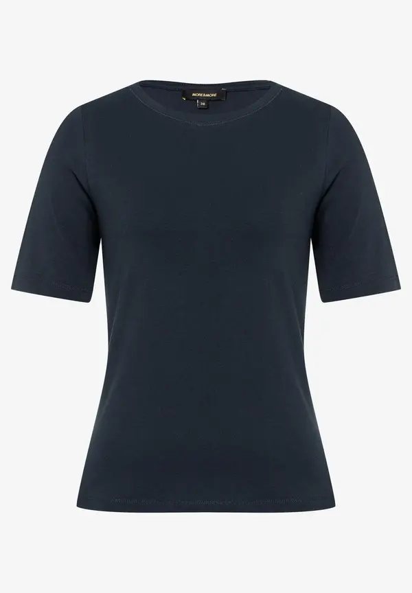 More & More T-Shirt mit U-Boot Ausschnitt, marine, Frühjahrs-Kollektion More & More T-Shirt mit U-Boot Ausschnitt, marine, Frühjahrs-Kollektion