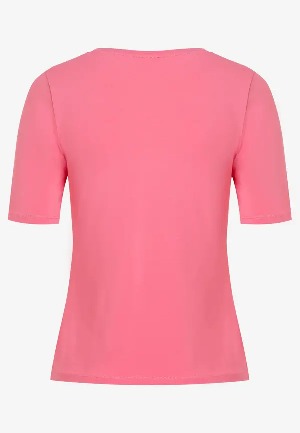 More & More T-Shirt Mit U-Boot Ausschnitt, Sorbet Pink, Sommer-Kollektion