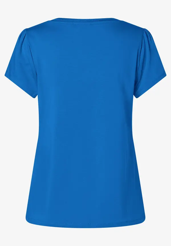 More & More T-Shirt Mit Zierkante, Magic Blue, Sommer-Kollektion