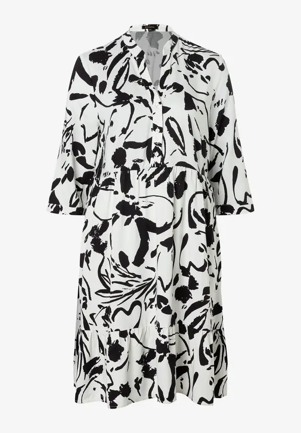 More & More Tunikakleid, Ecru/schwarz, Frühjahrs-Kollektion