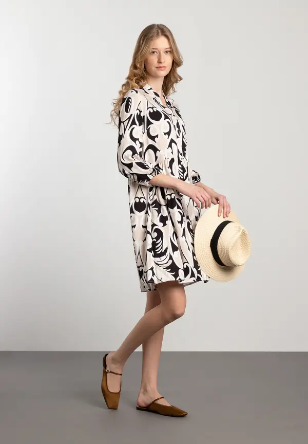 More & More Tunikakleid, Ornament-Print, Frühjahrs-Kollektion