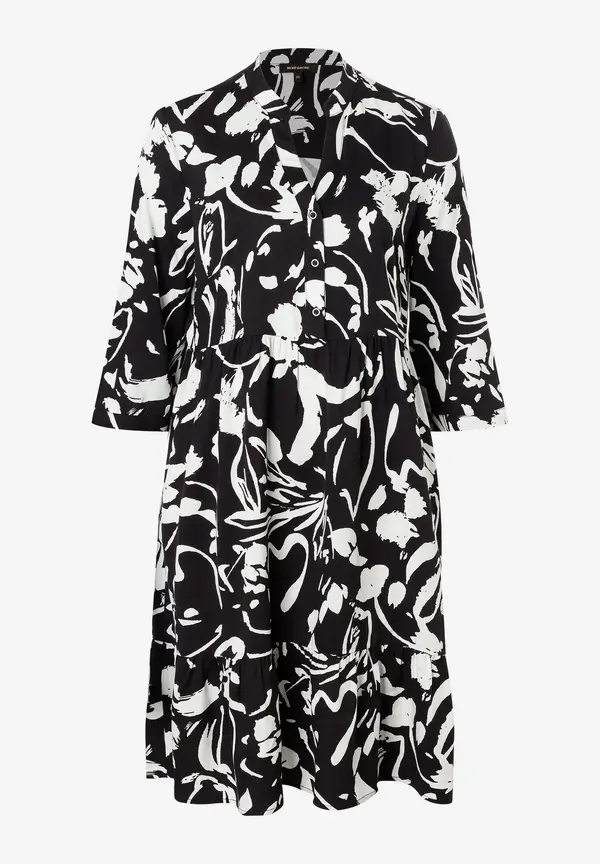 More & More Tunikakleid, Schwarz/ecru, Frühjahrs-Kollektion