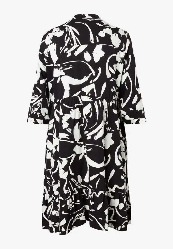 More & More Tunikakleid, Schwarz/ecru, Frühjahrs-Kollektion