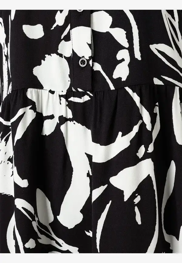 More & More Tunikakleid, Schwarz/ecru, Frühjahrs-Kollektion