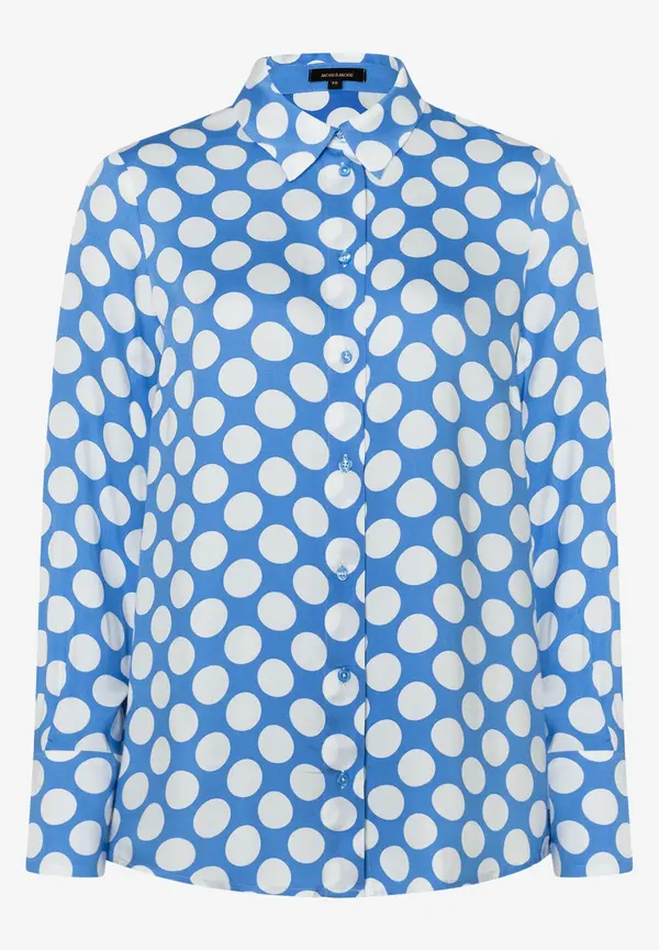 More & More Tupfenbluse, Hellblau/ecru, Frühjahrs-Kollektion