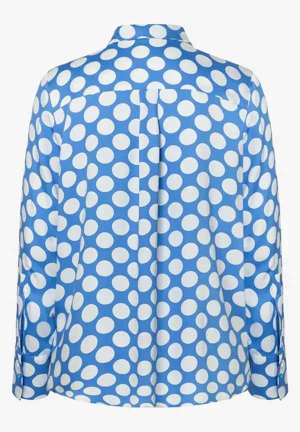 More & More Tupfenbluse, Hellblau/ecru, Frühjahrs-Kollektion