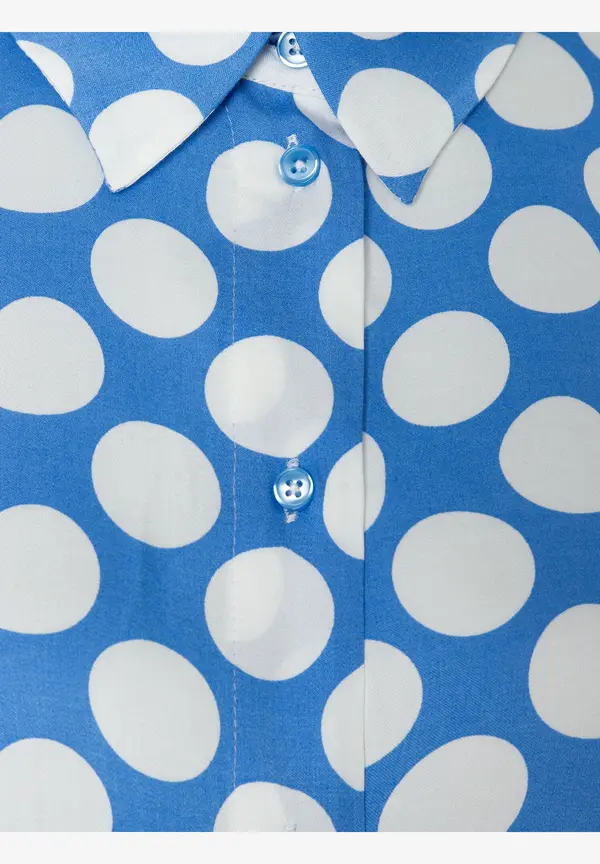 More & More Tupfenbluse, Hellblau/ecru, Frühjahrs-Kollektion